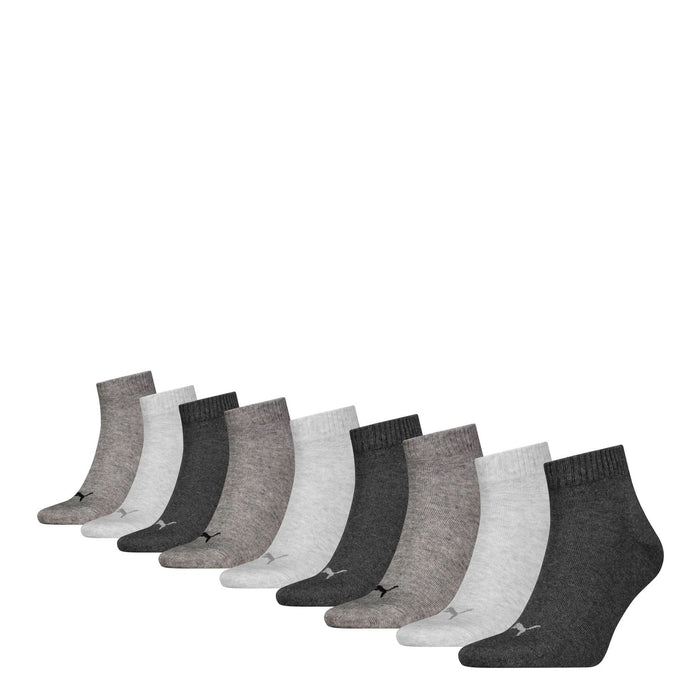 PUMA Herren Damen UNISEX QUARTER PLAIN ECOM 9er Pack