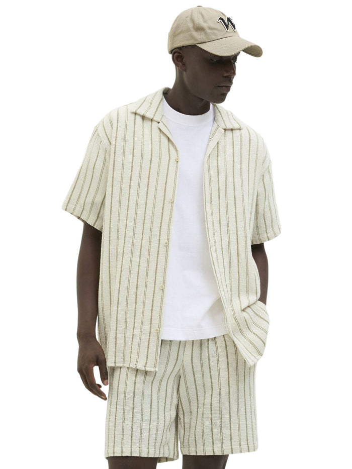 Jack & Jones Herren Kurzarm Hemd JORCOBA STRIPE RESORT SHIRT SS - Relaxed Fit