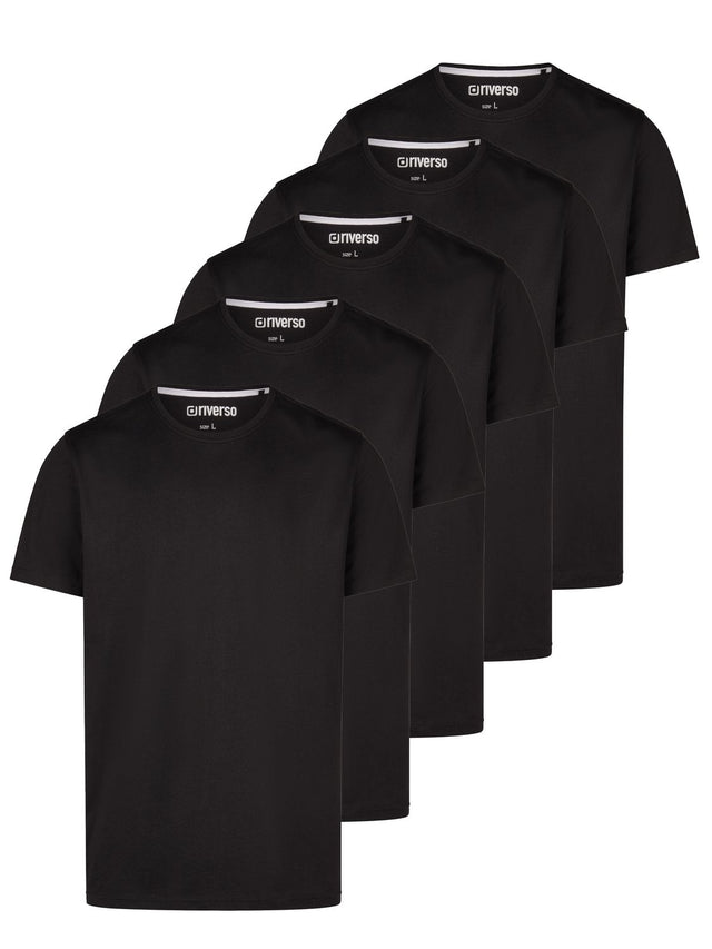 riverso Tshirt Herren Regular Fit RIVDean 5er Set Pack