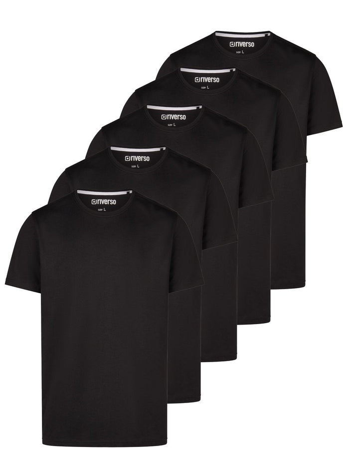 riverso Tshirt Herren Regular Fit RIVDean 5er Set Pack