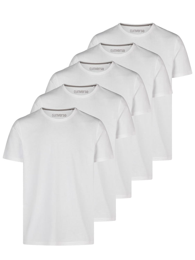 riverso Tshirt Herren Regular Fit RIVDean 5er Set Pack