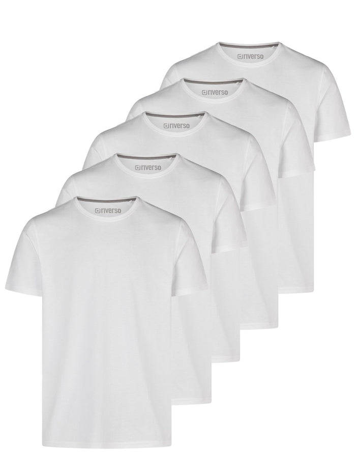 riverso Tshirt Herren Regular Fit RIVDean 5er Set Pack