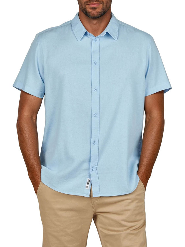 riverso Leinenhemd Herren Kurzarm Regular Fit RIVEmilio