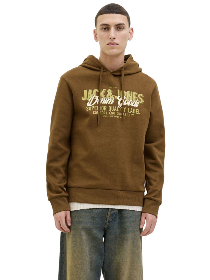 Jack & Jones Herren Hoodie Kapuzenpullover JJELOGO SWEAT HOOD 2 COL - Regular Fit