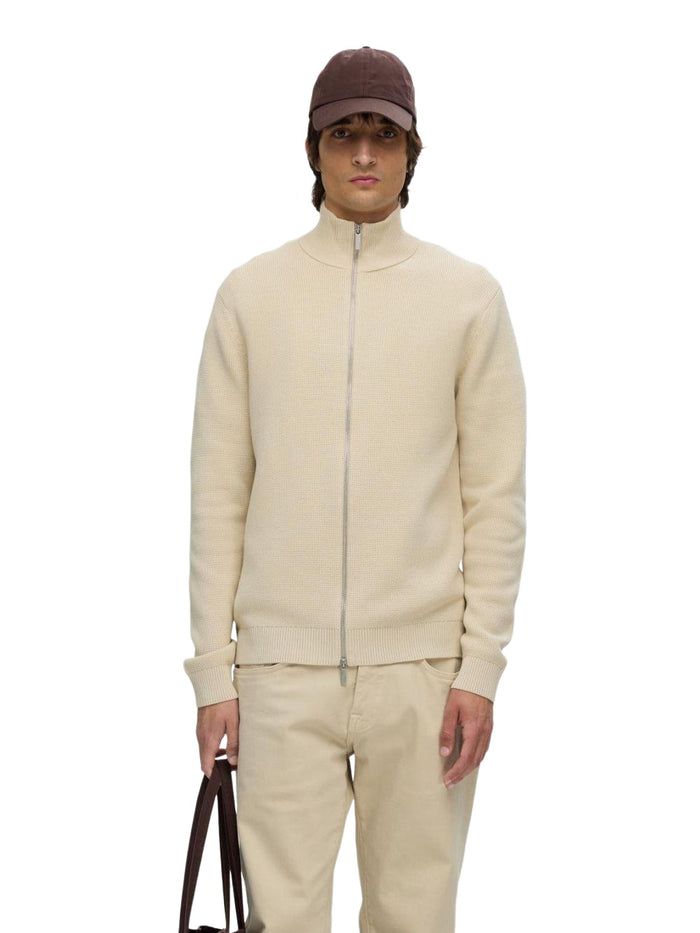 Selected Herren Strickjacke SLHDANE LS KNIT STRUCTURE FULL ZIP - Regular Fit