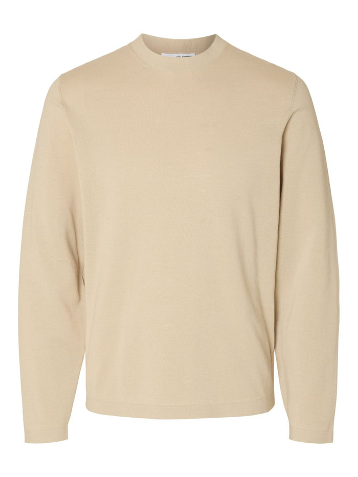 Selected Herren Rundhals Pullover SLHRAVI LS KNIT STRUCTURE CREW NECK - Regular Fit