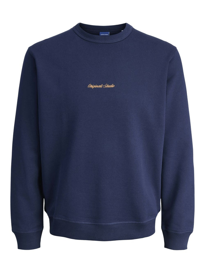 Jack & Jones Herren Sweatshirt JORNORREBRO EMB SWEAT CREW - Relaxed Fit