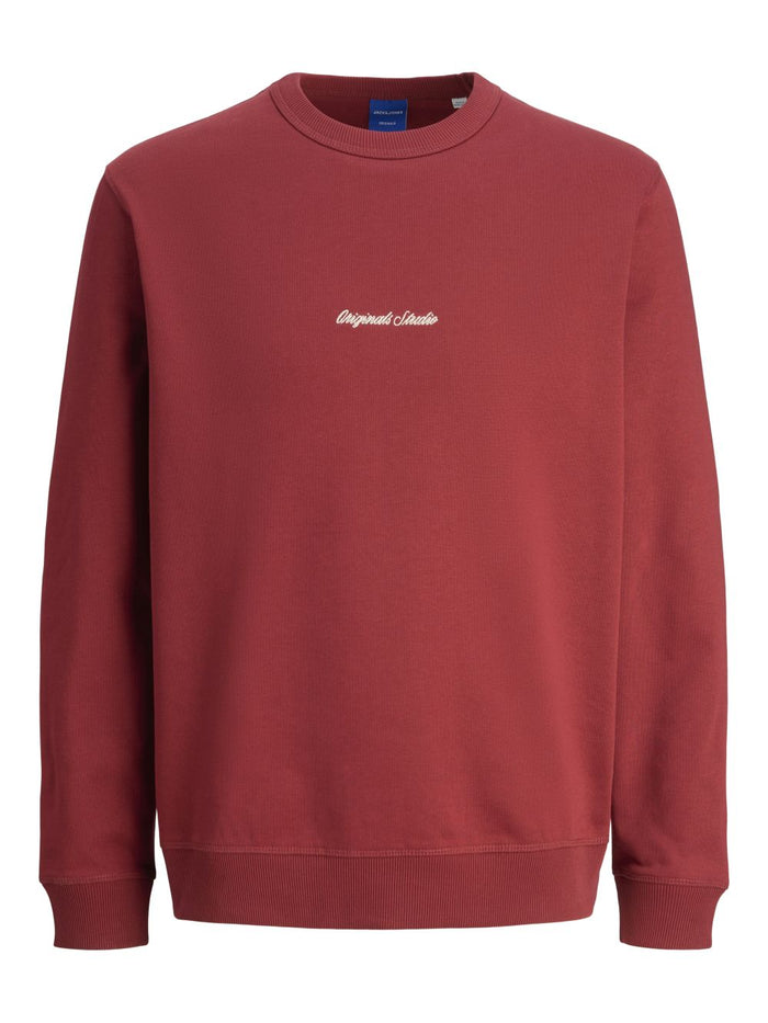 Jack & Jones Herren Sweatshirt JORNORREBRO EMB SWEAT CREW - Relaxed Fit