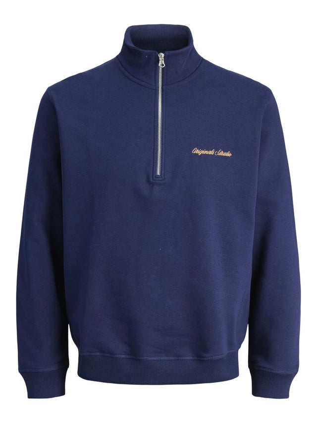 Jack & Jones Herren Sweatshirt  JORNORREBRO EMB SWEAT HIGH NECK - Relaxed Fit
