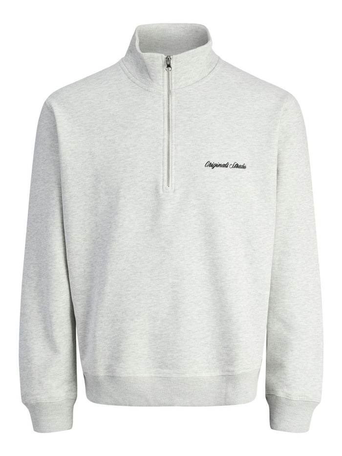 Jack & Jones Herren Sweatshirt  JORNORREBRO EMB SWEAT HIGH NECK - Relaxed Fit