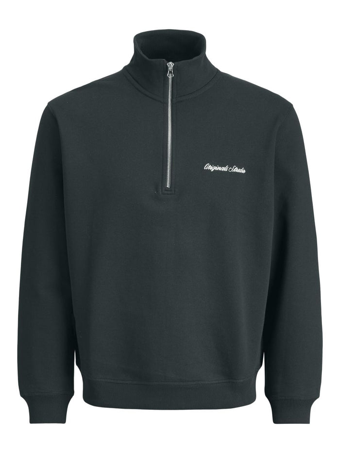 Jack & Jones Herren Sweatshirt  JORNORREBRO EMB SWEAT HIGH NECK - Relaxed Fit
