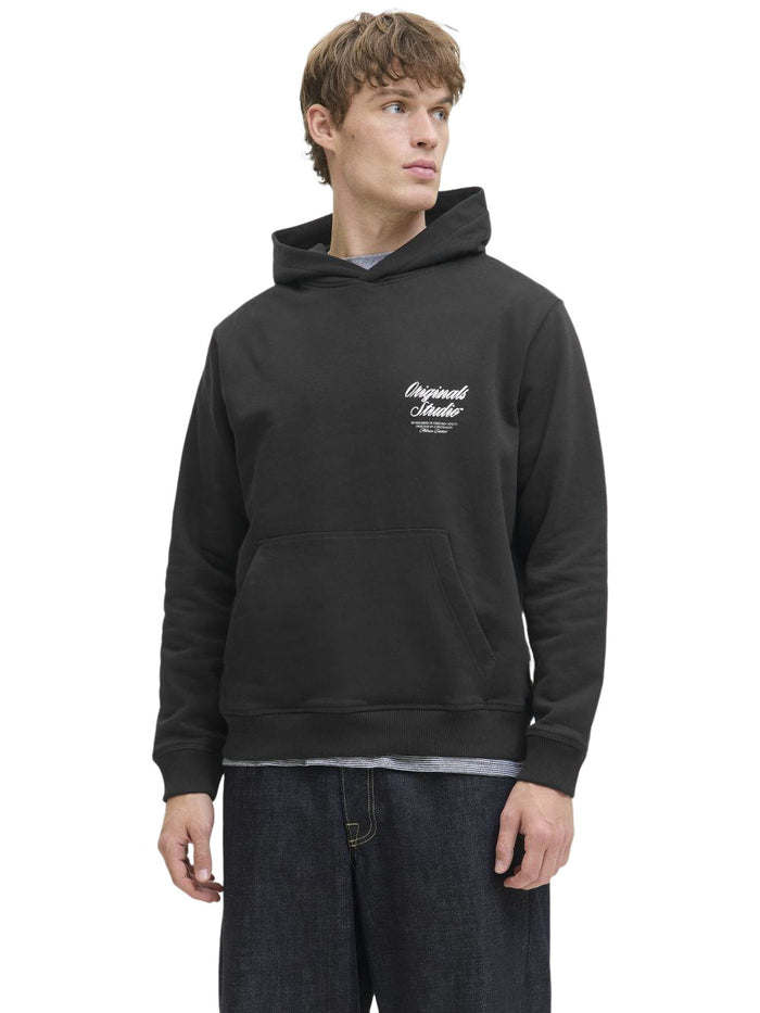 Jack & Jones Herren Hoodie Kapuzenpullover JORNORREBRO TYPO BACK SWEAT HOOD - Relaxed Fit