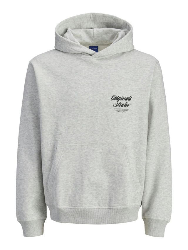 Jack & Jones Herren Hoodie Kapuzenpullover JORNORREBRO TYPO BACK SWEAT HOOD - Relaxed Fit