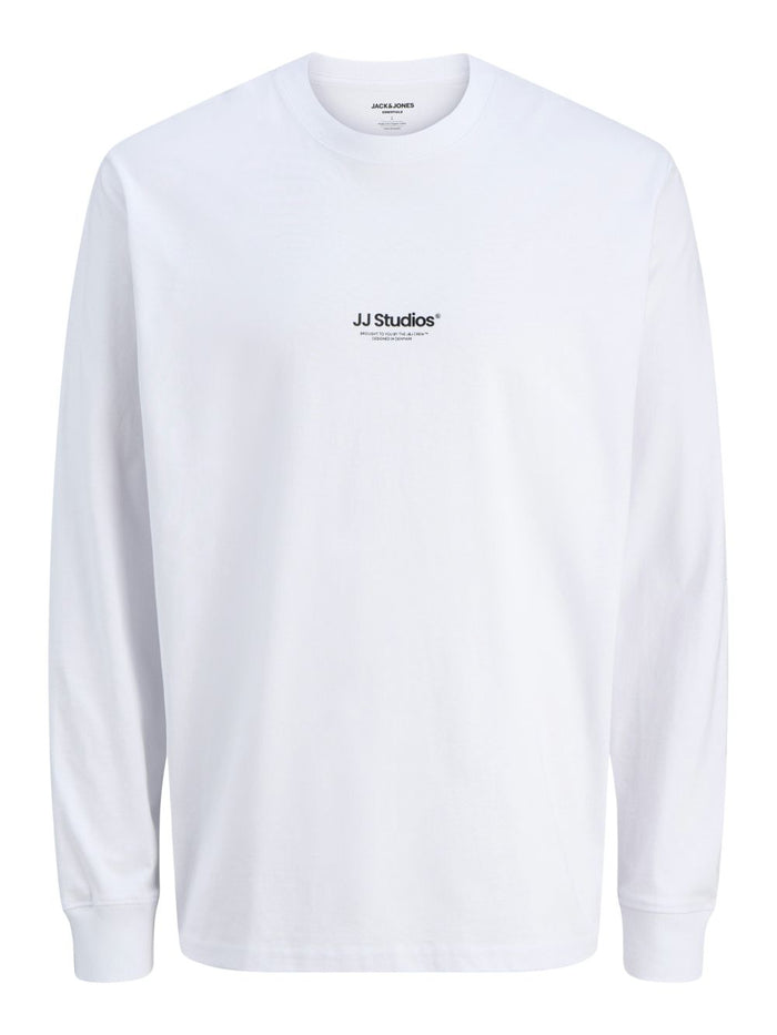 Jack & Jones Herren Langarmshirt JJESOHO TEE LS CREW NECK - Relaxed Fit
