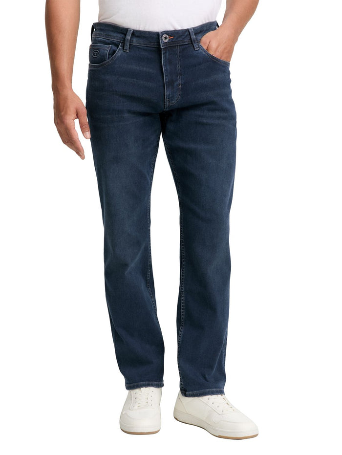 Tom Tailor Herren Jeans MARVIN STRAIGHT - Mid Waist - Straight Fit - Blau Schwarz