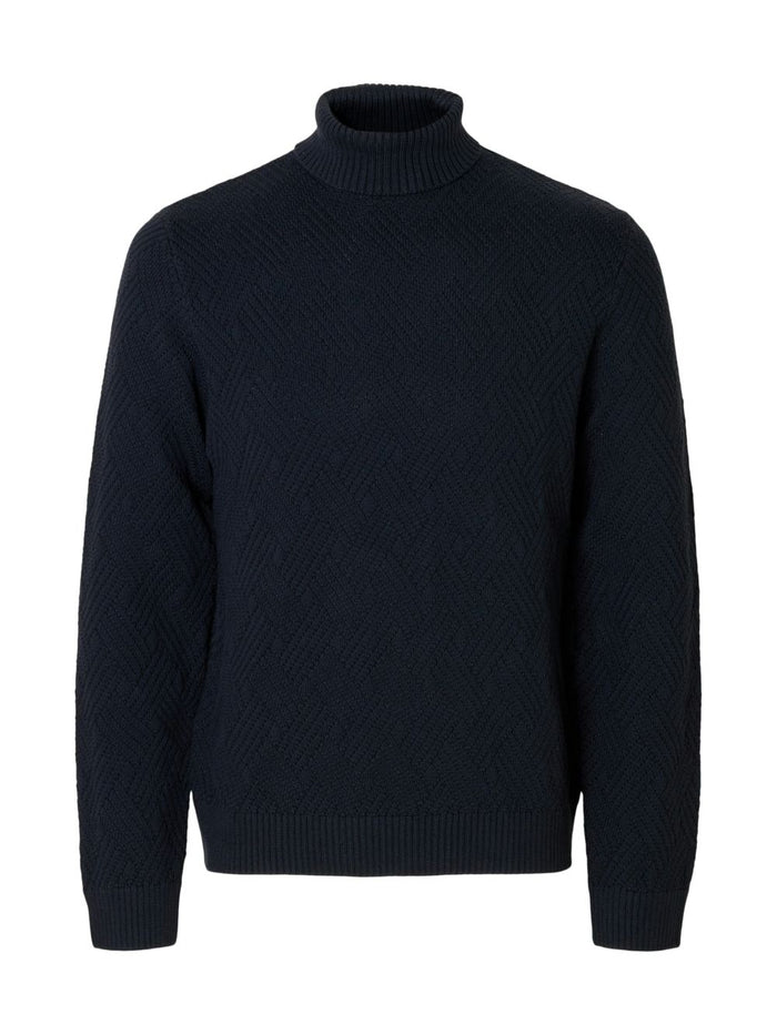 Selected Homme Herren Rollkragen Pullover SLHTREVOR LS KNIT STRUCTURE ROLL NECK - Regular Fit