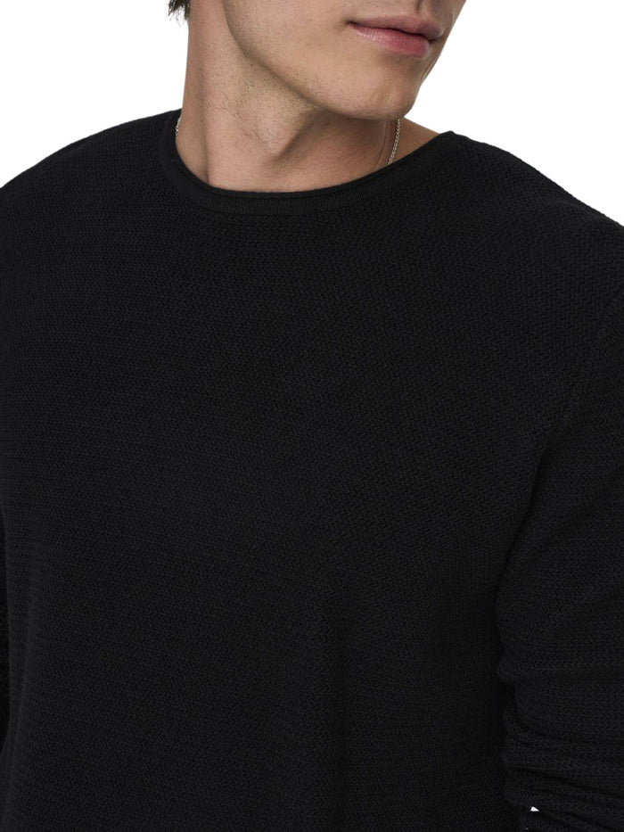 Only & Sons Herren Pullover ONSERIC REG 12 STRUC CREW KNIT - Regular Fit