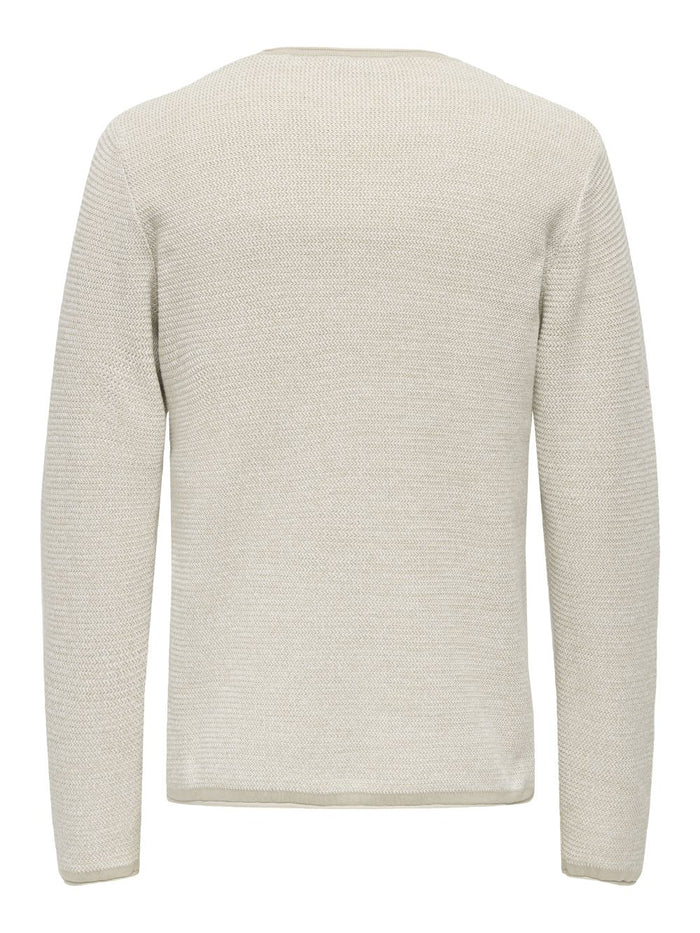 Only & Sons Herren Pullover ONSERIC REG 12 STRUC CREW KNIT - Regular Fit