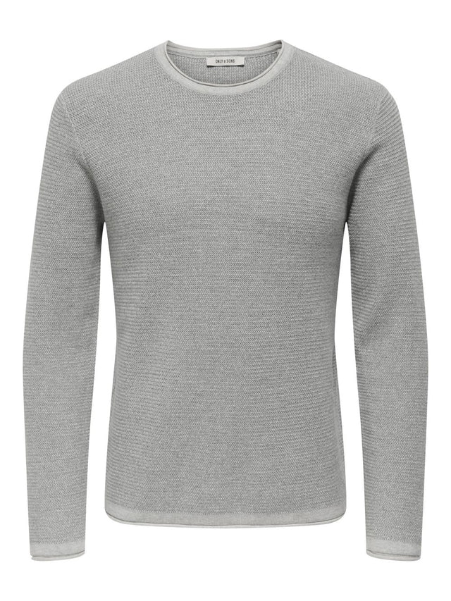 Only & Sons Herren Pullover ONSERIC REG 12 STRUC CREW KNIT - Regular Fit