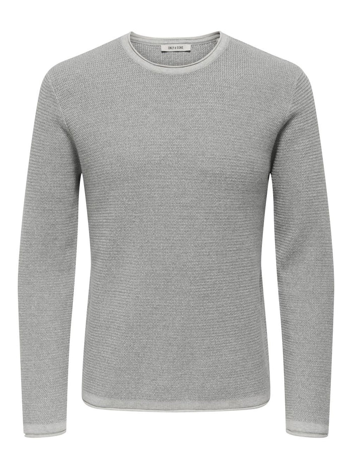 Only & Sons Herren Pullover ONSERIC REG 12 STRUC CREW KNIT - Regular Fit