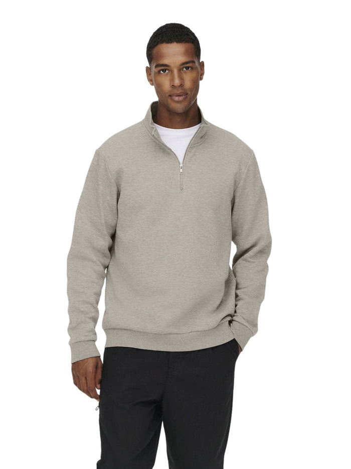 Only & Sons Herren Pullover ONSCERES HALF ZIP SWEAT - Regular Fit
