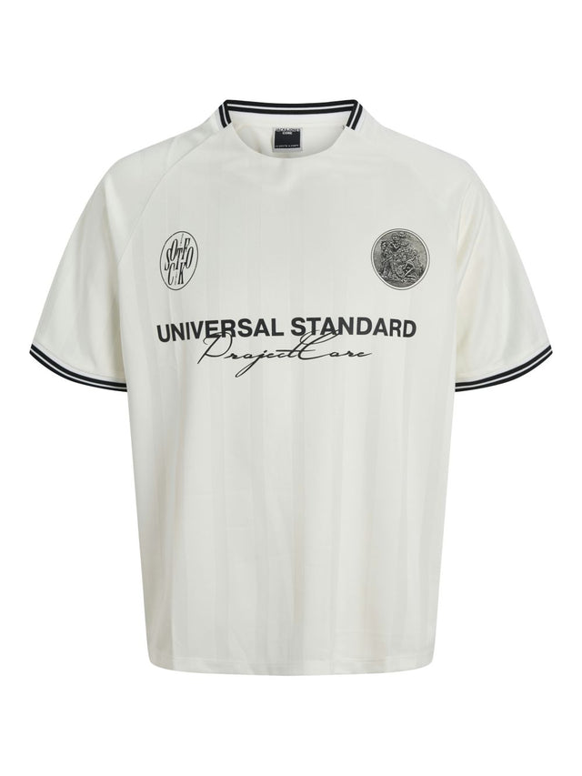 Jack & Jones Herren Rundhals T-Shirt JCOCOVER RETRO FOOTBALL - Relaxed Fit