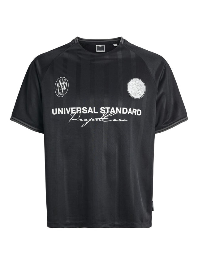 Jack & Jones Herren Rundhals T-Shirt JCOCOVER RETRO FOOTBALL - Relaxed Fit