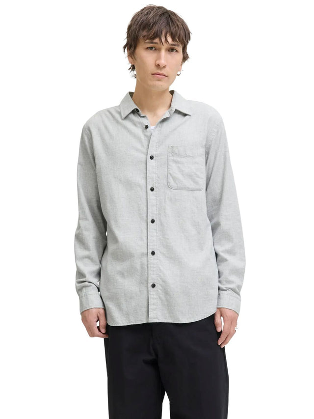 Jack & Jones Herren Freizeit Hemd JJECLASSIC MELANGE SHIRT Regular Fit