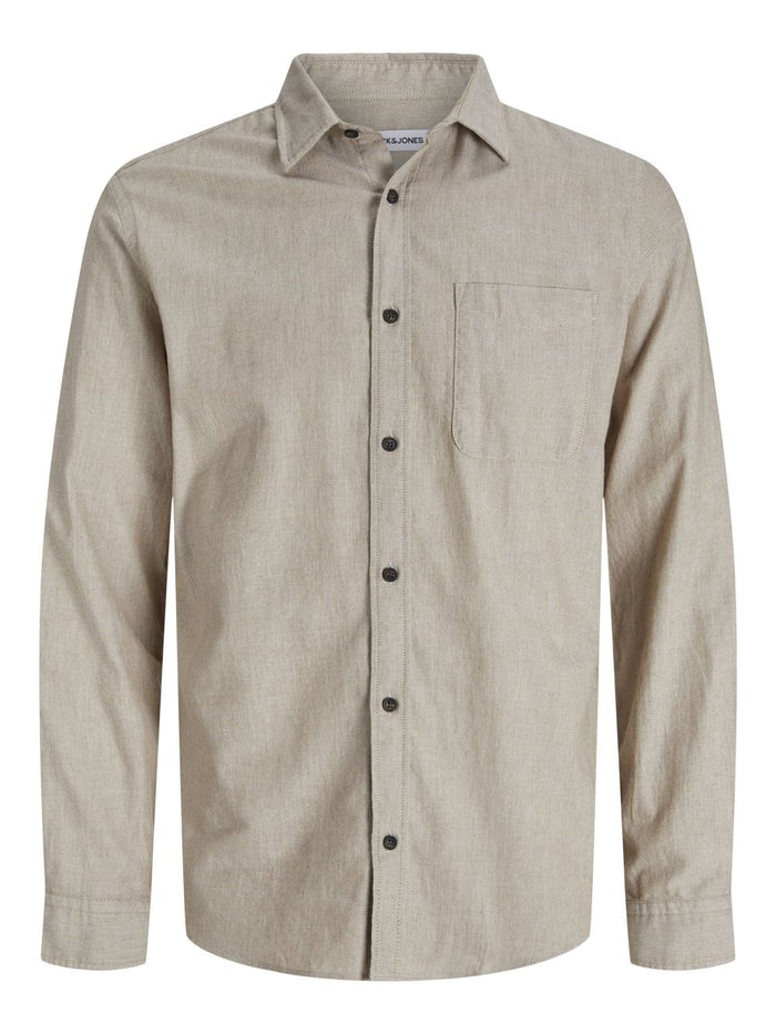 Jack & Jones Herren Freizeit Hemd JJECLASSIC MELANGE SHIRT Regular Fit