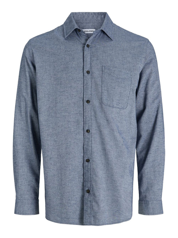 Jack & Jones Herren Freizeit Hemd JJECLASSIC MELANGE SHIRT Regular Fit