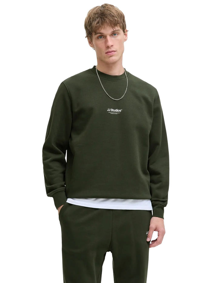Jack & Jones Herren Sweatshirt JJESOHO SWEAT CREW NECK - Relaxed Fit