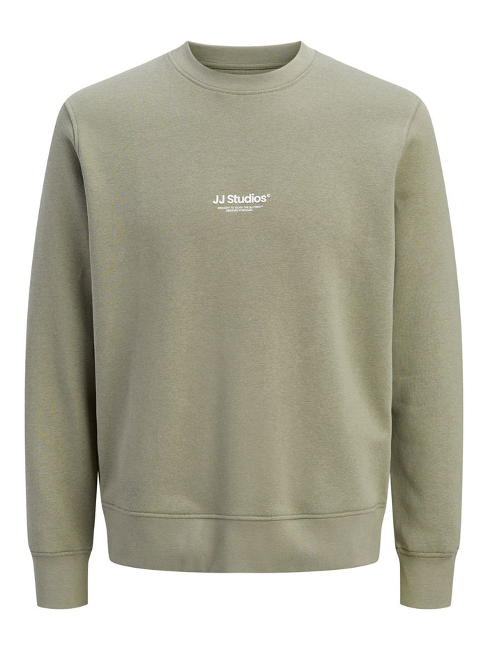 Jack & Jones Herren Sweatshirt JJESOHO SWEAT CREW NECK - Relaxed Fit
