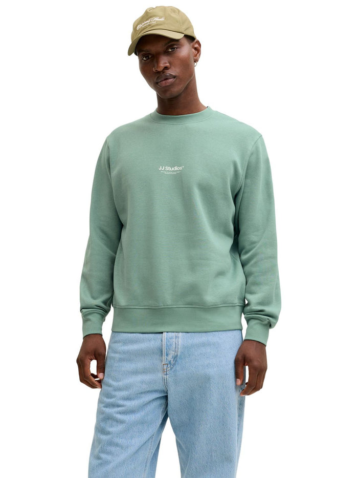 Jack & Jones Herren Sweatshirt JJESOHO SWEAT CREW NECK - Relaxed Fit