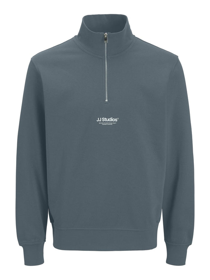 Jack & Jones Herren Sweatshirt JJESOHO SWEAT QUARTER ZIP - Relaxed Fit