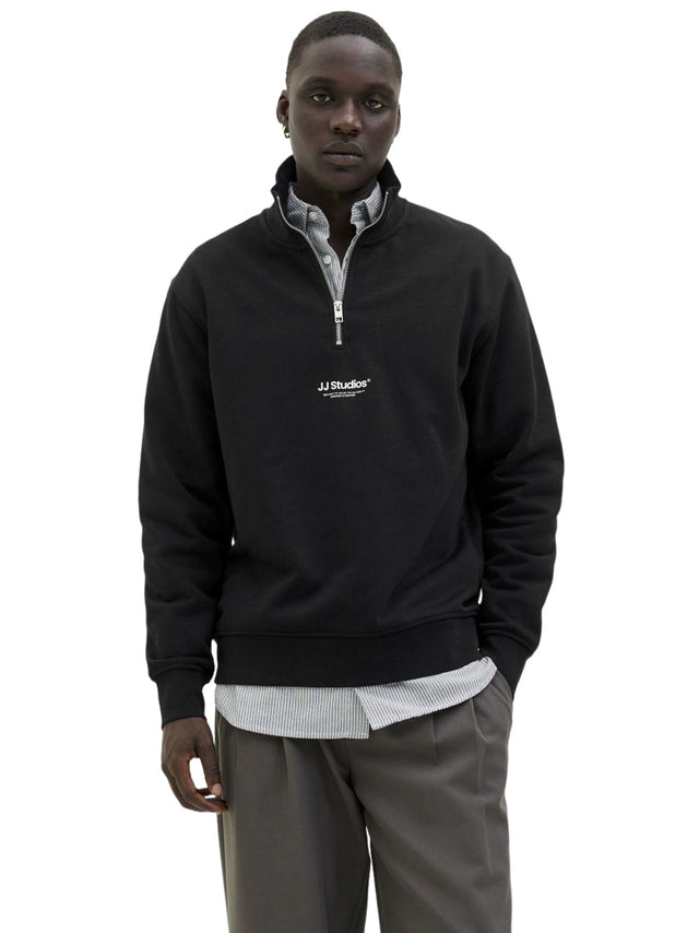 Jack & Jones Herren Sweatshirt JJESOHO SWEAT QUARTER ZIP - Relaxed Fit