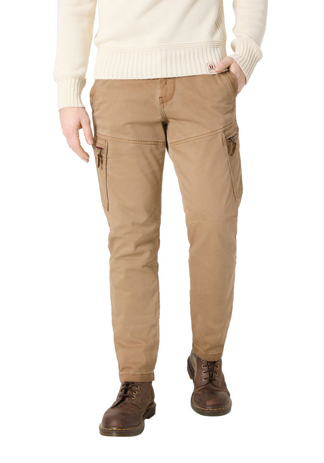 Timezone Herren Cargohose REGULAR LENNOXTZ - Mid Waist - Regular Fit - Beige Grau Grün