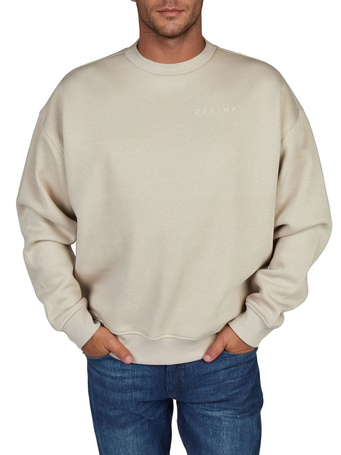 DENIMFY Pullover Herren Oversize Fit mit Druck DFKeno