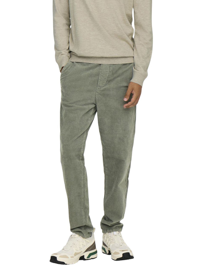 Only & Sons Herren Sweatpant ONSLINUS TAP CORDUROY 0185 PANT - Tapered Fit