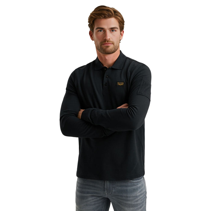 PME Legend Herren Poloshirt LONG SLEEVE POLO AMERICAN CLASSIC - Regular Fit