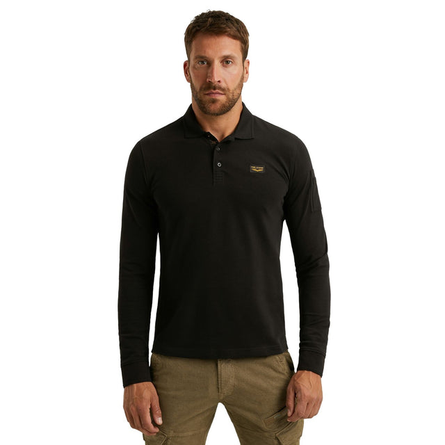 PME Legend Herren Poloshirt LONG SLEEVE POLO AMERICAN CLASSIC - Regular Fit