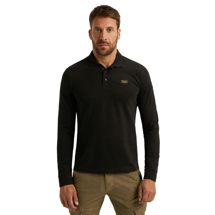 PME Legend Herren Poloshirt LONG SLEEVE POLO AMERICAN CLASSIC - Regular Fit