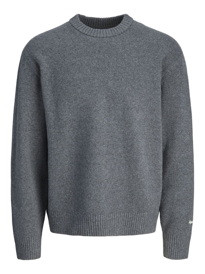 Jack & Jones Herren Rundhals Strickpullover JORNORREBRO KNIT CREW NECK - Relaxed Fit