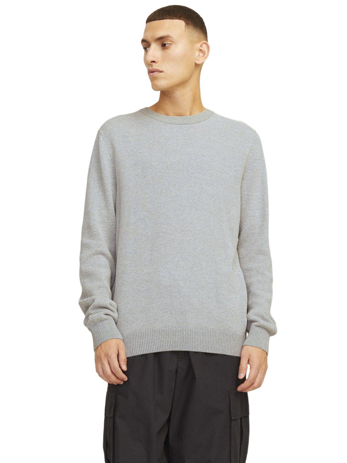 Jack & Jones Herren Rundhals Strickpullover JJEGLOBE KNIT CREW NECK - Regular Fit