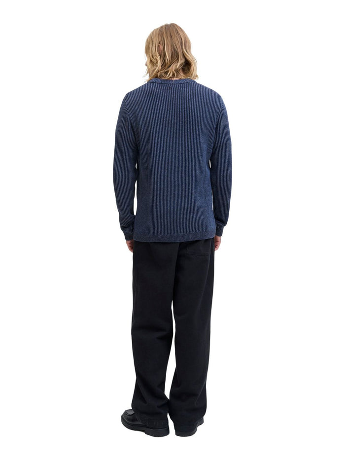 Jack & Jones Herren Rundhals Strickpullover JJEDOVER KNIT CREW NECK - Regular Fit