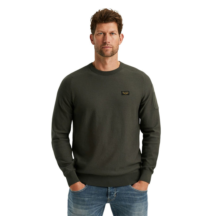 PME Legend Herren Rundhals Pullover R-NECK AMERICAN CLASSIC SINGLE JERSEY KNIT - Regular Fit