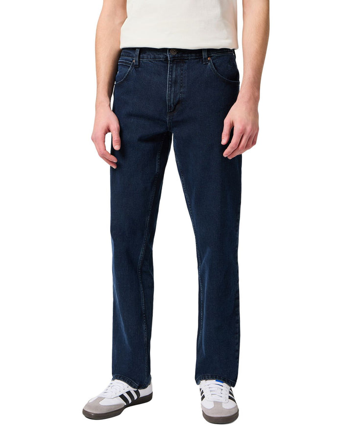Wrangler Herren Jeans STRAIGHT -  Mid Waist - Regular Fit - Blau Schwarz