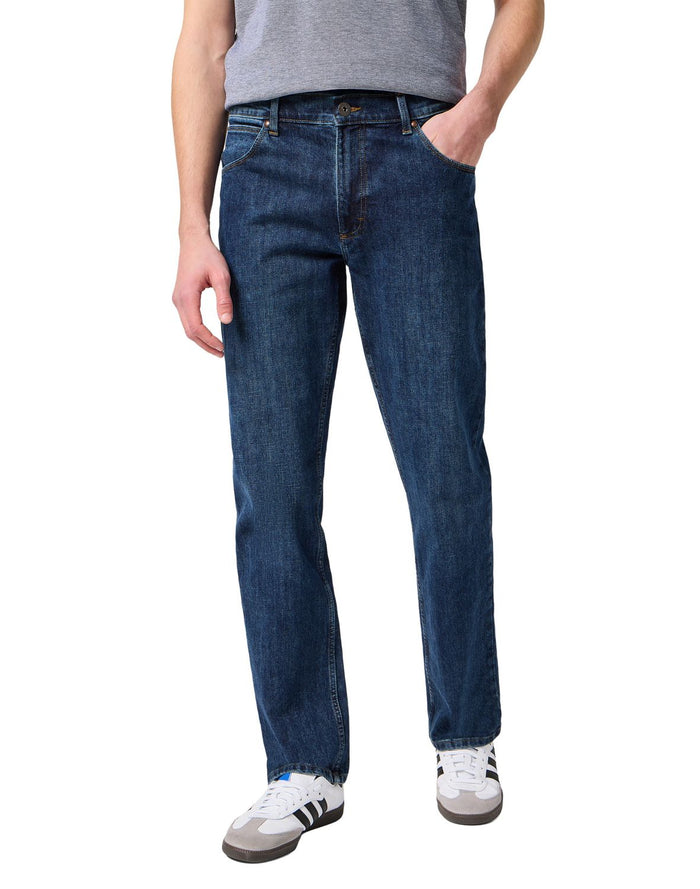 Wrangler Herren Jeans STRAIGHT -  Mid Waist - Regular Fit - Blau Schwarz