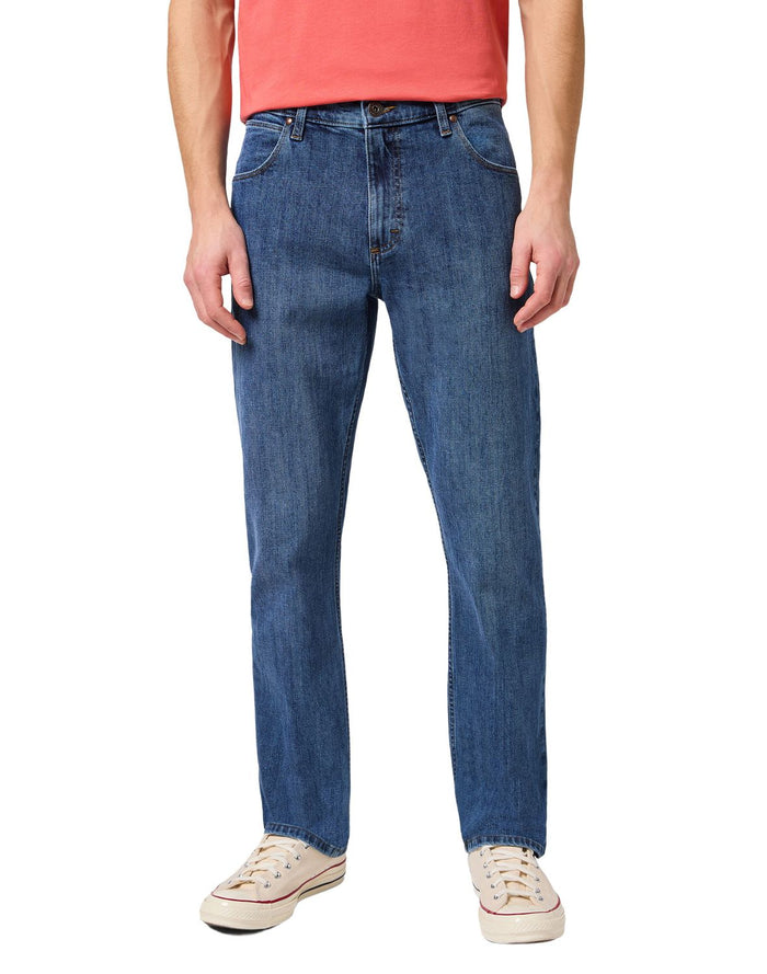 Wrangler Herren Jeans STRAIGHT -  Mid Waist - Regular Fit - Blau Schwarz