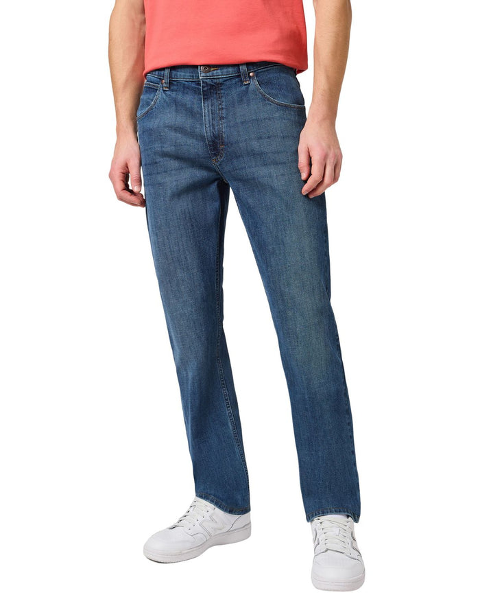 Wrangler Herren Jeans STRAIGHT -  Mid Waist - Regular Fit - Blau Schwarz