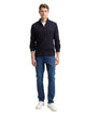 36942 Navy Melange Multi Neps